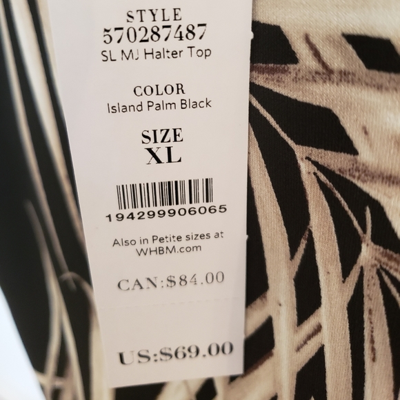 NWT White House Black Market halter top XL - Picture 4 of 4